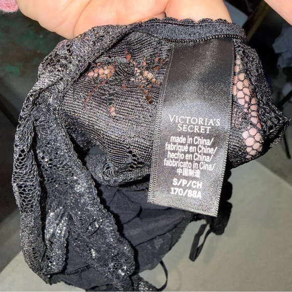 Victorias Secret black lace metallic body suit - Picture 5 of 5